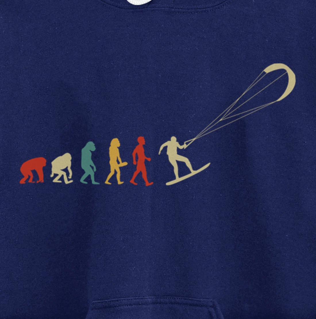 Funny Kitesurf Kite Surfing Evolution Kite Boarding Colorful Pullover Hoodie