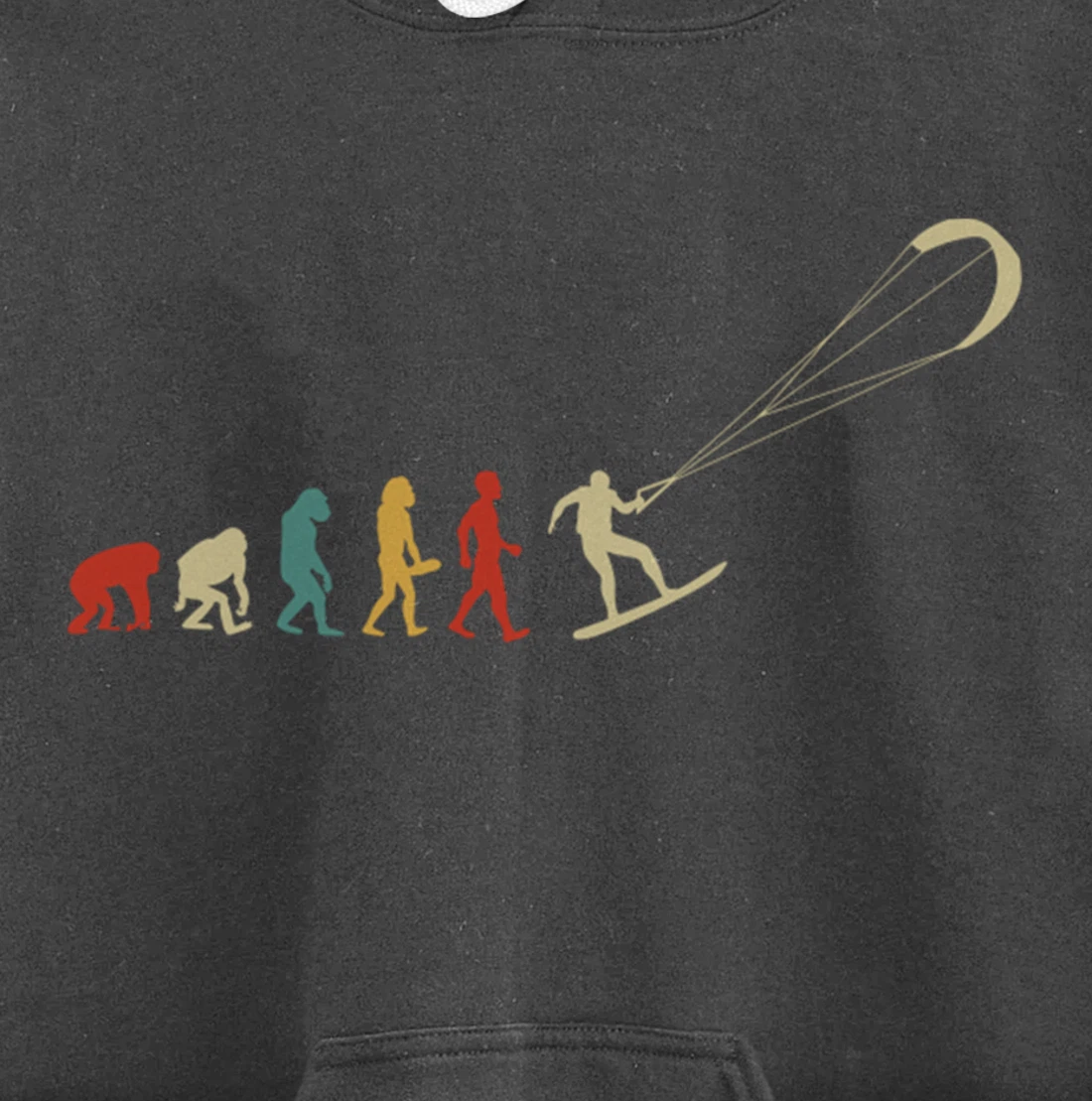 Funny Kitesurf Kite Surfing Evolution Kite Boarding Colorful Pullover Hoodie