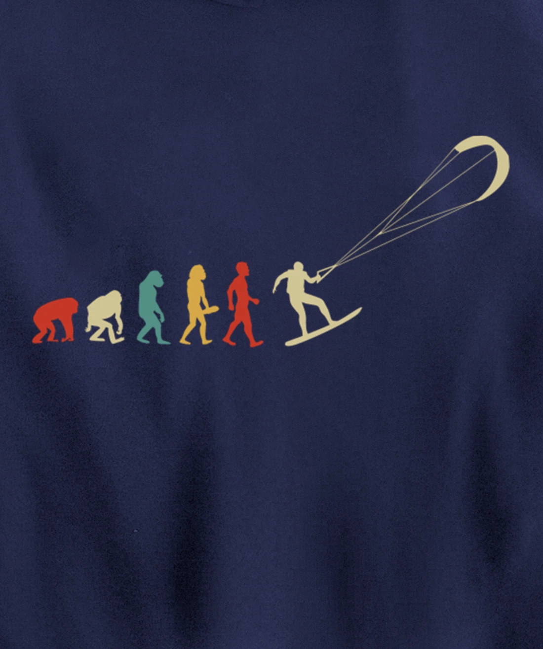 Funny Kitesurf Kite Surfing Evolution Kite Boarding Colorful Pullover Hoodie