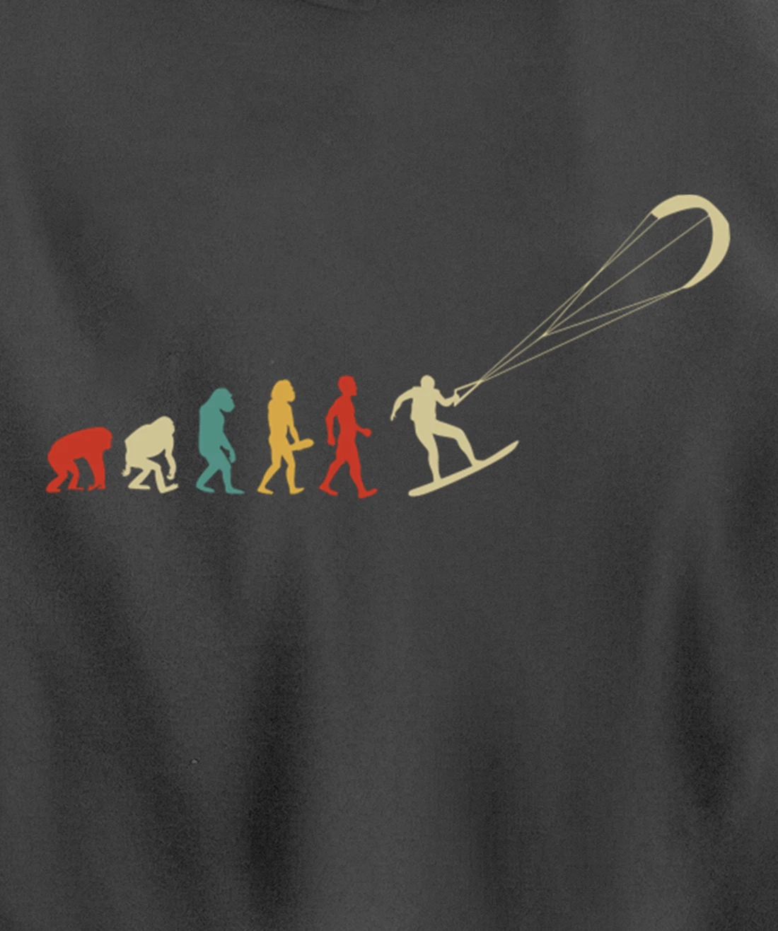 Funny Kitesurf Kite Surfing Evolution Kite Boarding Colorful Pullover Hoodie