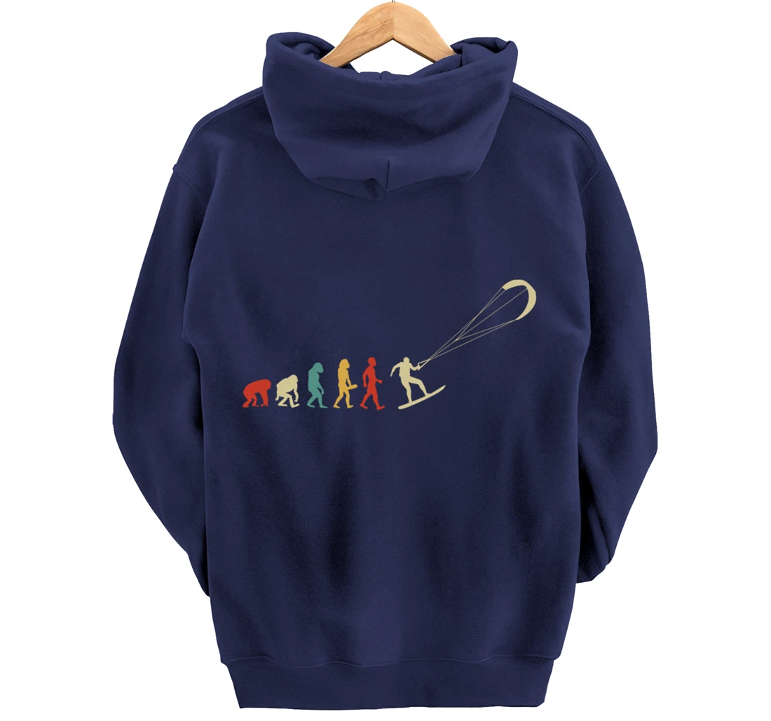 Funny Kitesurf Kite Surfing Evolution Kite Boarding Colorful Pullover Hoodie