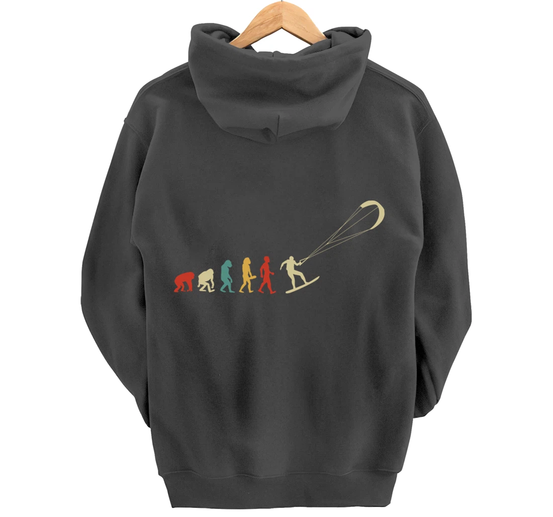 Funny Kitesurf Kite Surfing Evolution Kite Boarding Colorful Pullover Hoodie