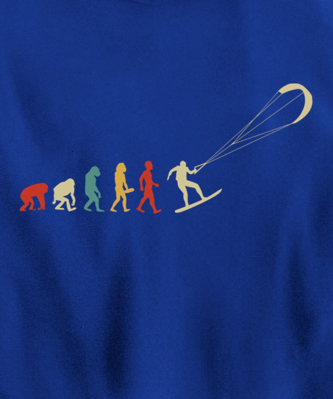 Funny Kitesurf Kite Surfing Evolution Kite Boarding Colorful Pullover Hoodie