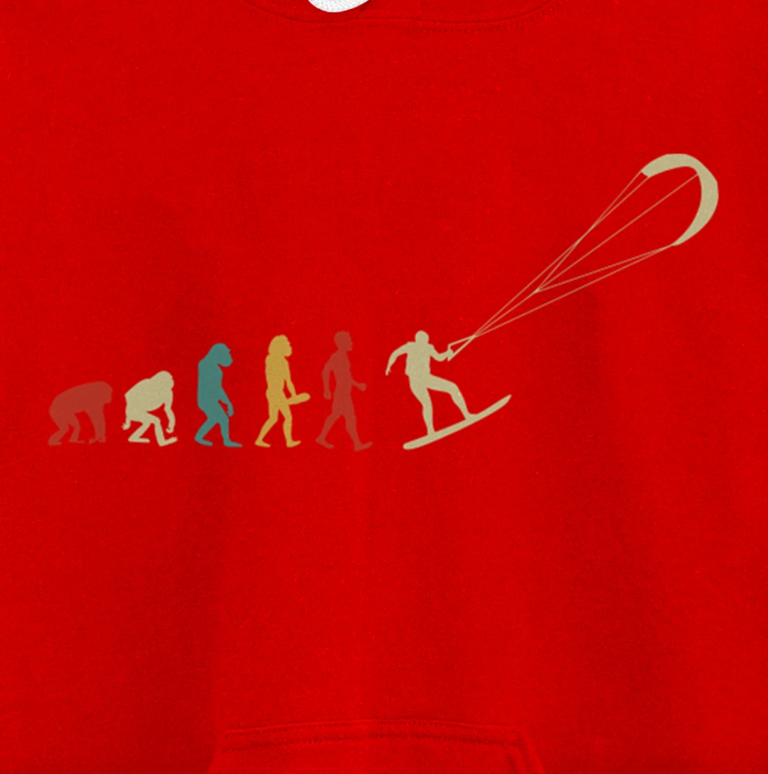 Funny Kitesurf Kite Surfing Evolution Kite Boarding Colorful Pullover Hoodie