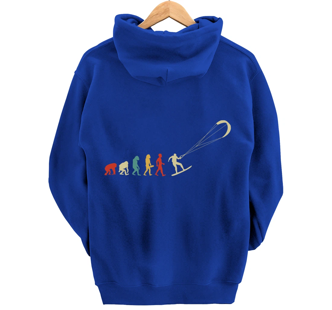 Funny Kitesurf Kite Surfing Evolution Kite Boarding Colorful Pullover Hoodie