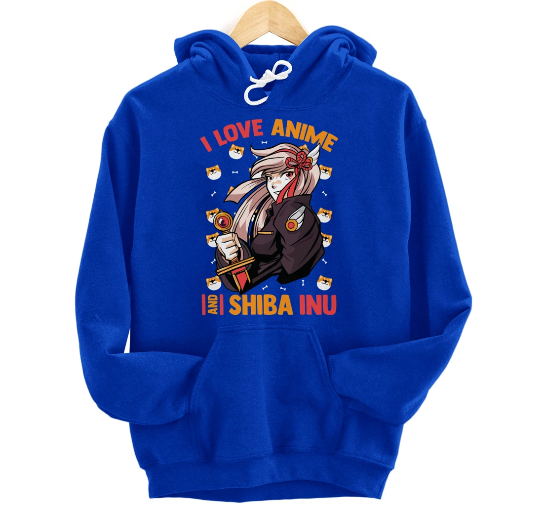 I Love Anime And Shiba Inu - Cute Kawaii - Otaku Girl Pullover Hoodie