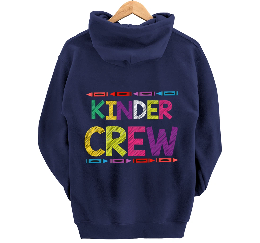 Kinder Crew Kindergarten Team Back to School Teacher Student Pullover Hoodie