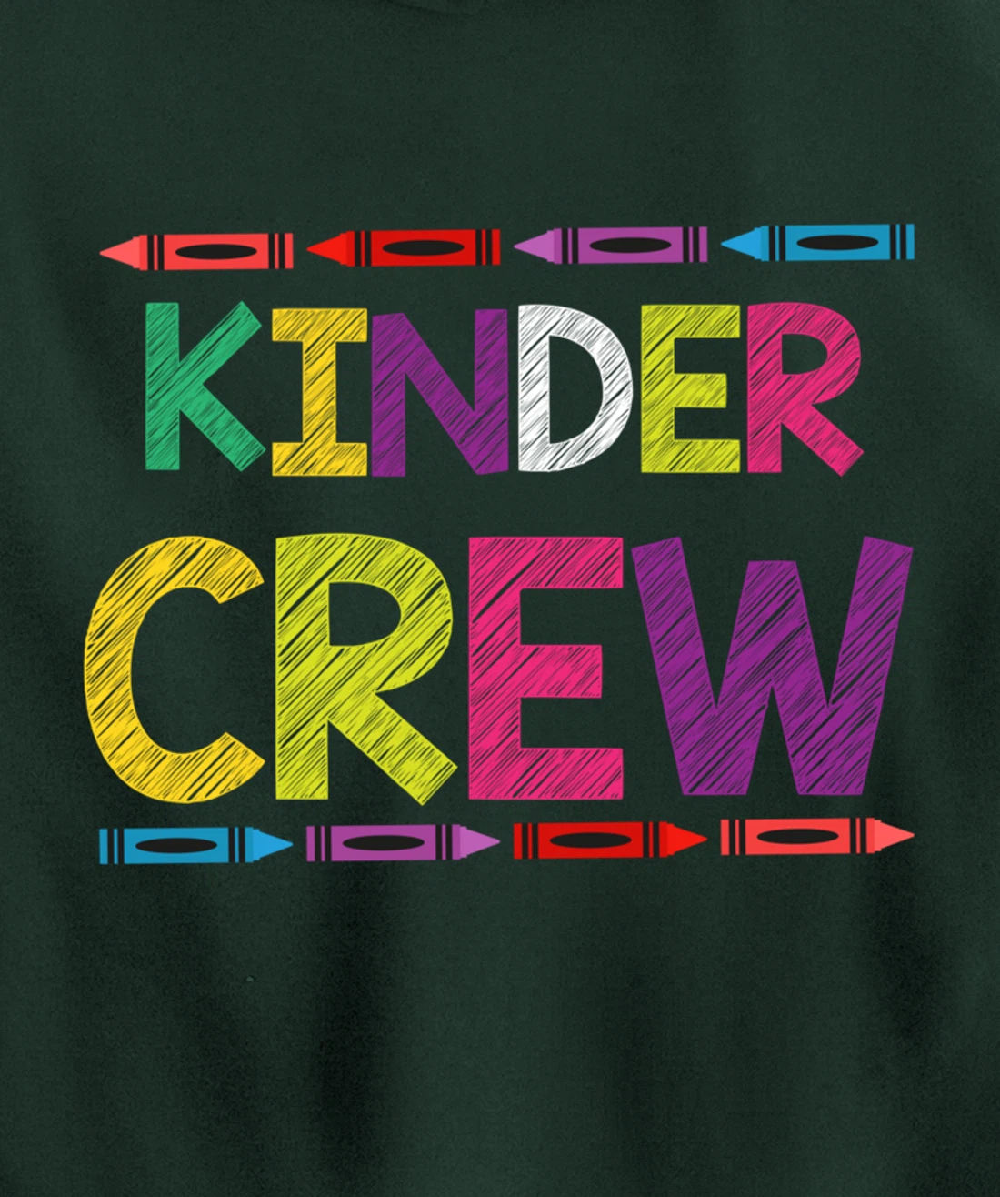 Kinder Crew Kindergarten Team Back to School Teacher Student Pullover Hoodie
