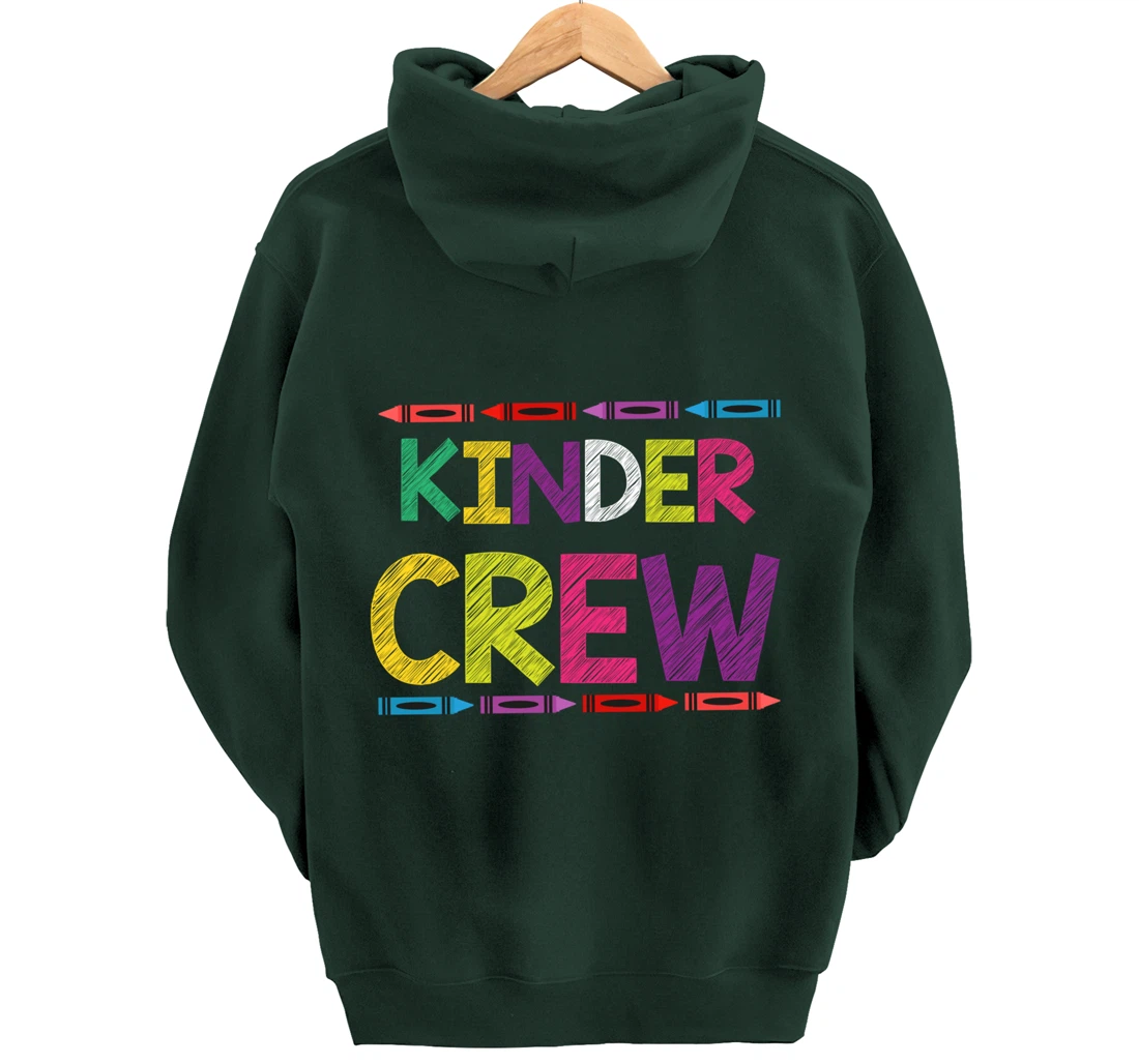 Kinder Crew Kindergarten Team Back to School Teacher Student Pullover Hoodie