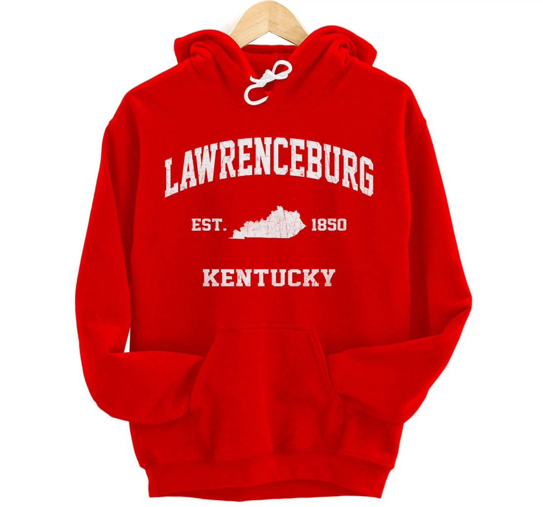 Lawrenceburg Kentucky KY vintage state Athletic style Pullover Hoodie