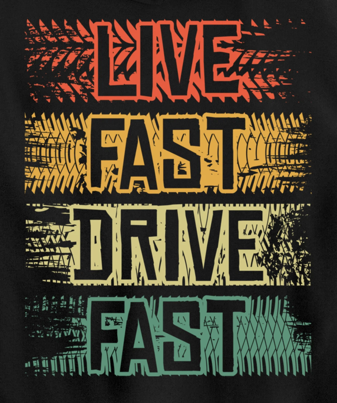 Live Fast Drive Fast Tuning Auto Tuning Tuning Pullover Hoodie