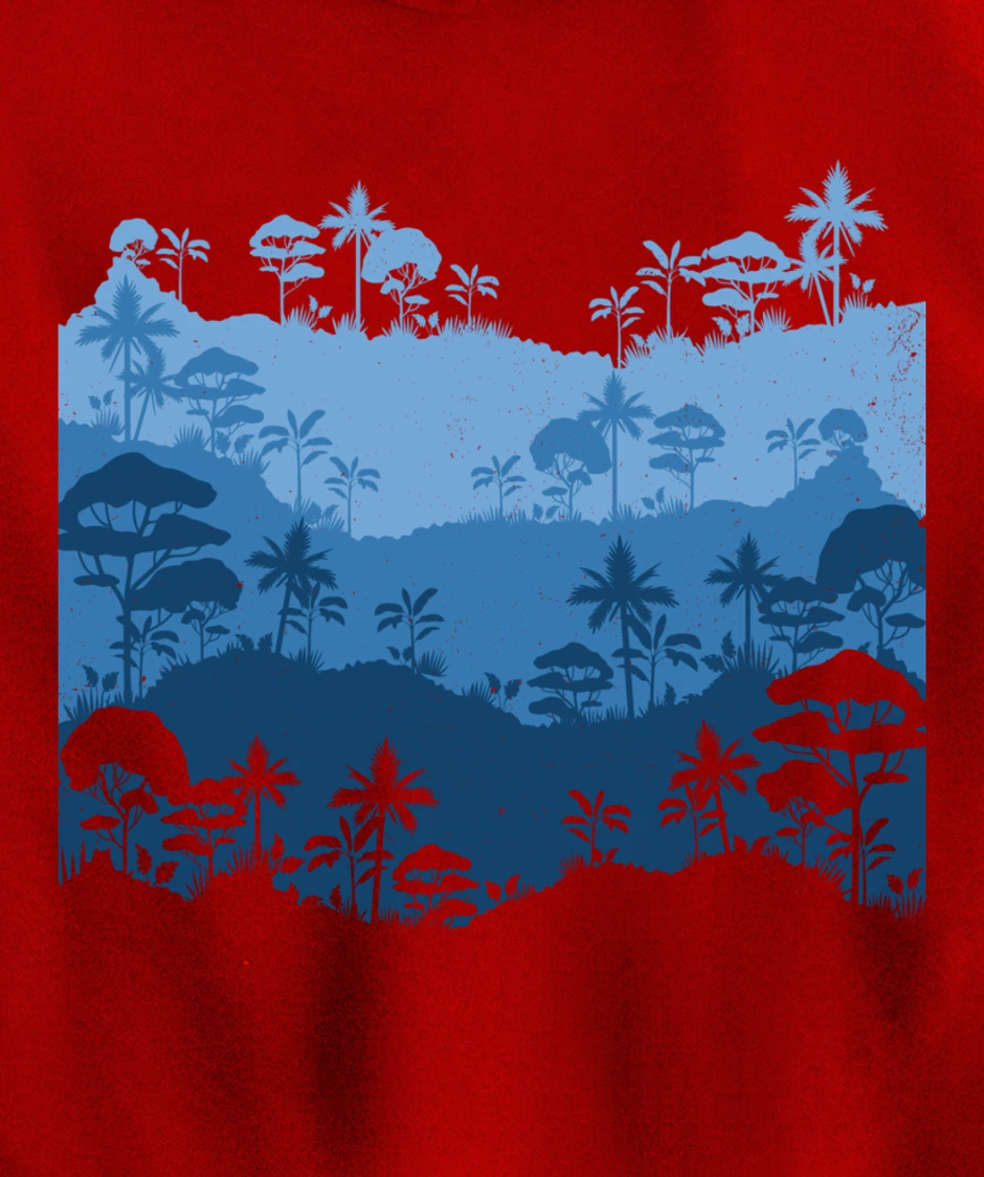 Vintage Landscape Forest ,Nature Wildlife Trees Pullover Hoodie