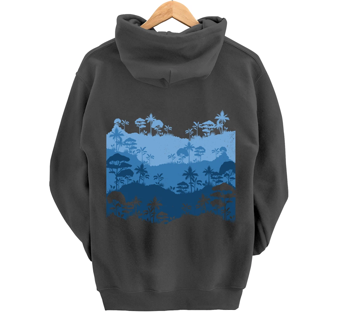 Vintage Landscape Forest ,Nature Wildlife Trees Pullover Hoodie