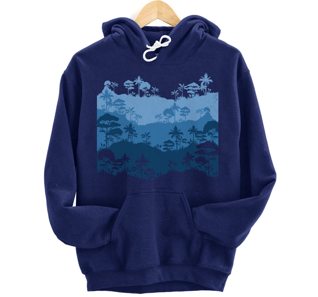 Vintage Landscape Forest ,Nature Wildlife Trees Pullover Hoodie