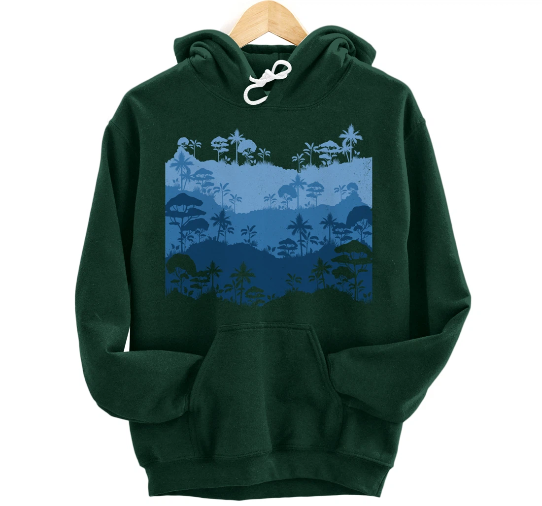 Vintage Landscape Forest ,Nature Wildlife Trees Pullover Hoodie