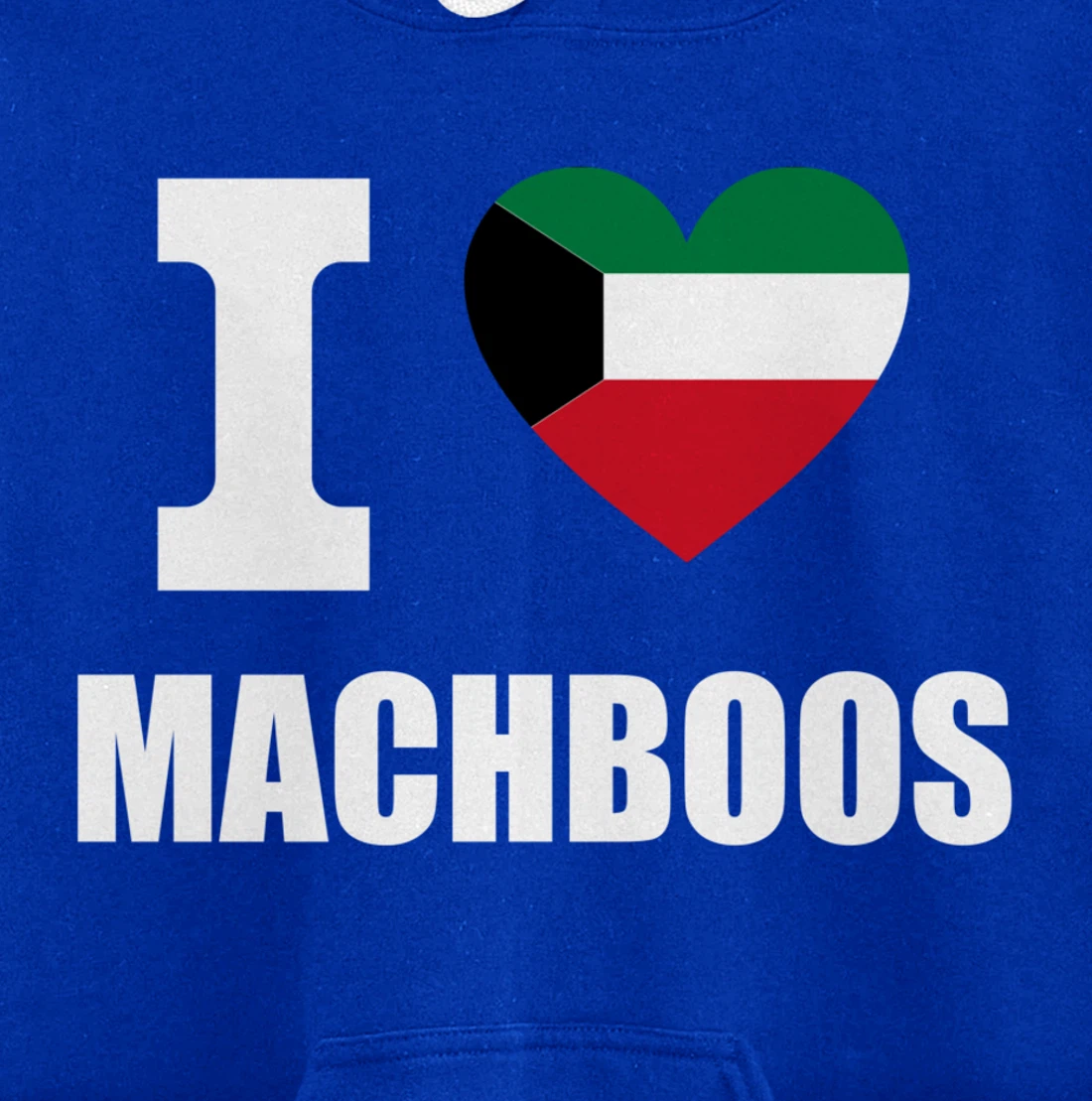 I Love Machboos With Kuwait Flag Heart For Kuwiait Kuwaitis Pullover Hoodie