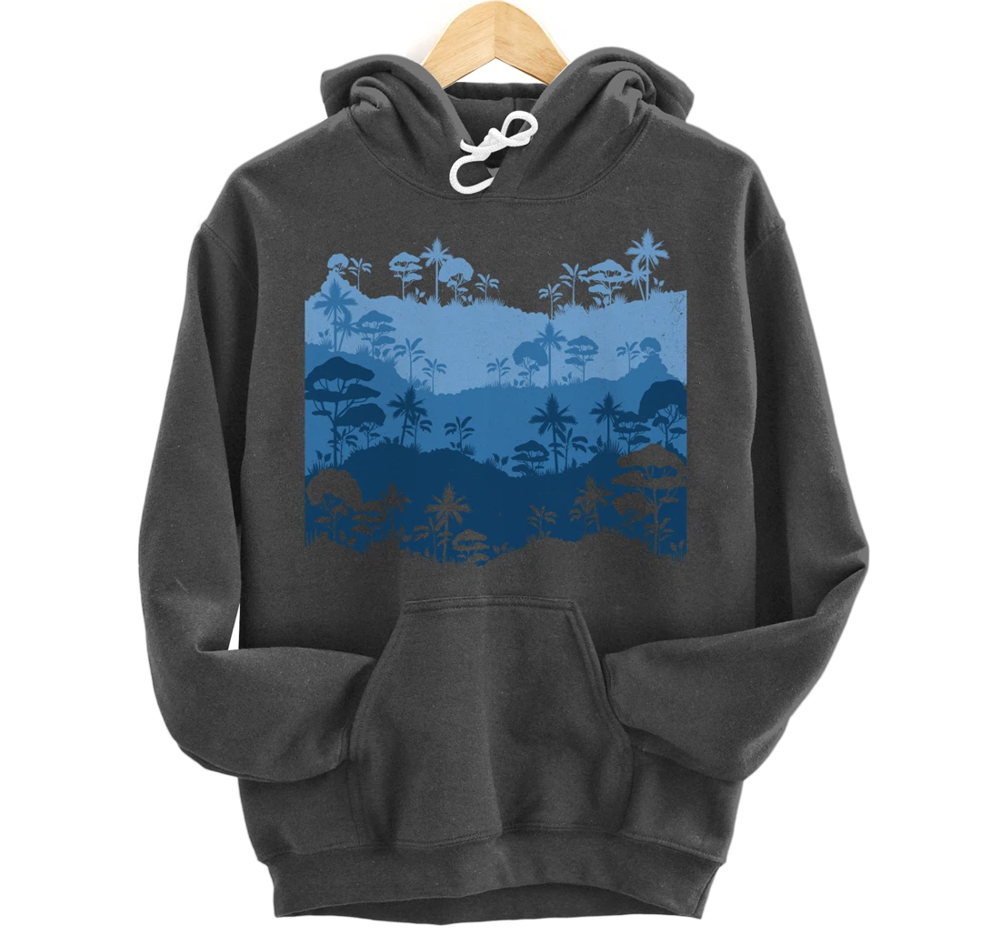 Vintage Landscape Forest ,Nature Wildlife Trees Pullover Hoodie