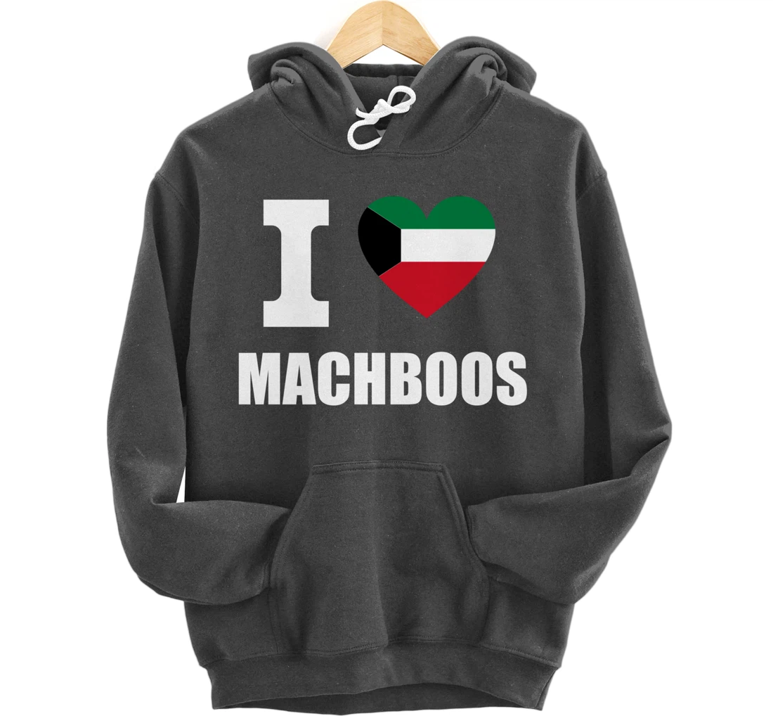 I Love Machboos With Kuwait Flag Heart For Kuwiait Kuwaitis Pullover Hoodie