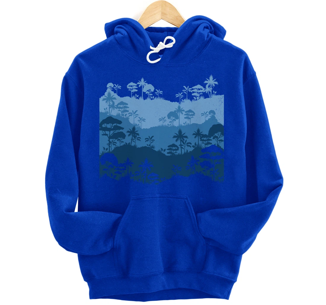 Vintage Landscape Forest ,Nature Wildlife Trees Pullover Hoodie