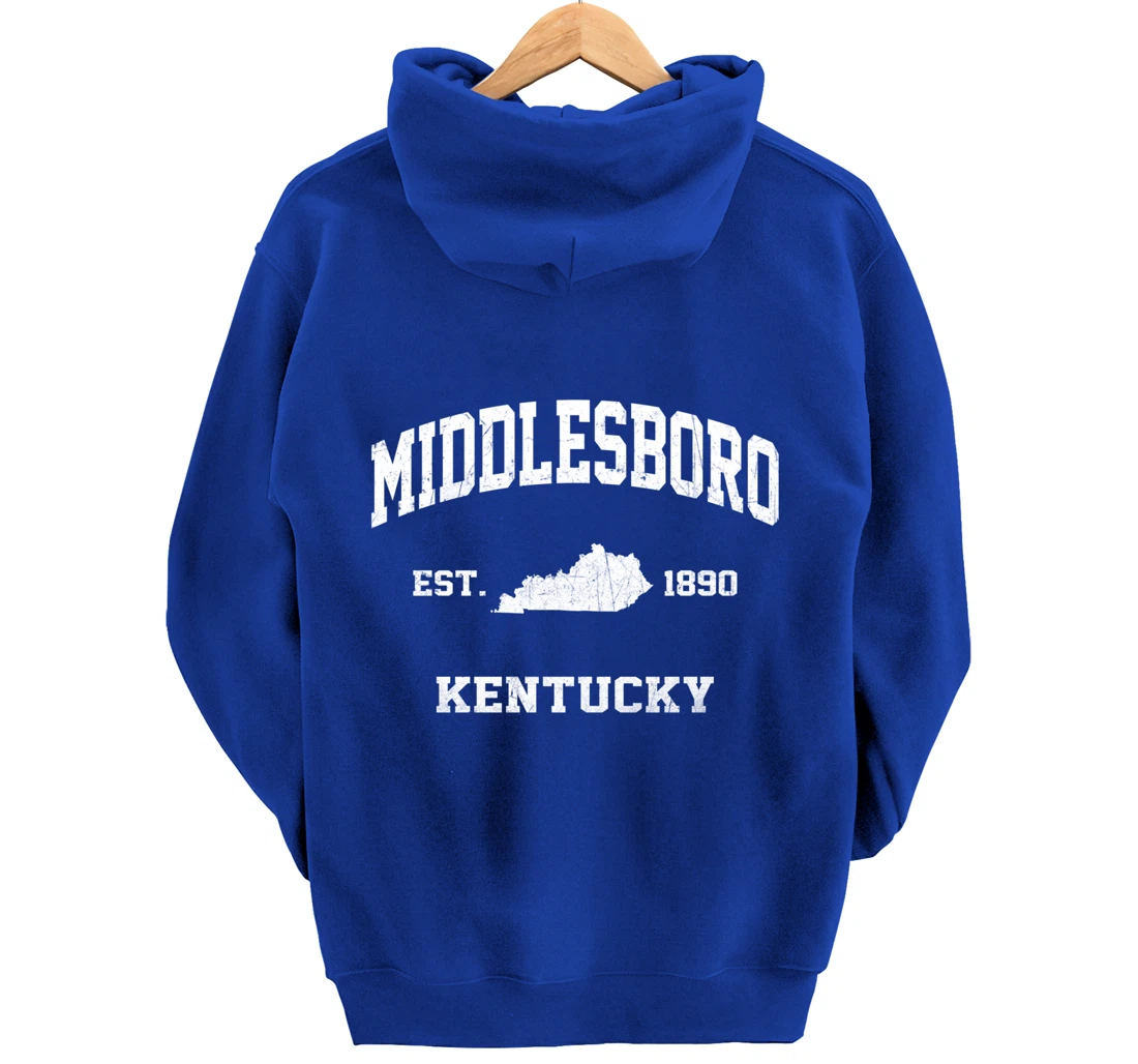 Middlesboro Kentucky KY vintage state Athletic style Pullover Hoodie
