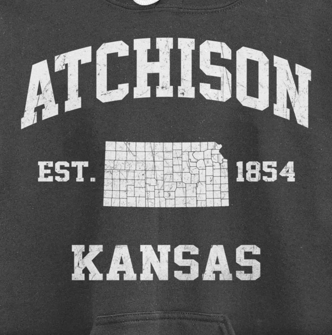 Atchison Kansas KS vintage State Athletic style Pullover Hoodie