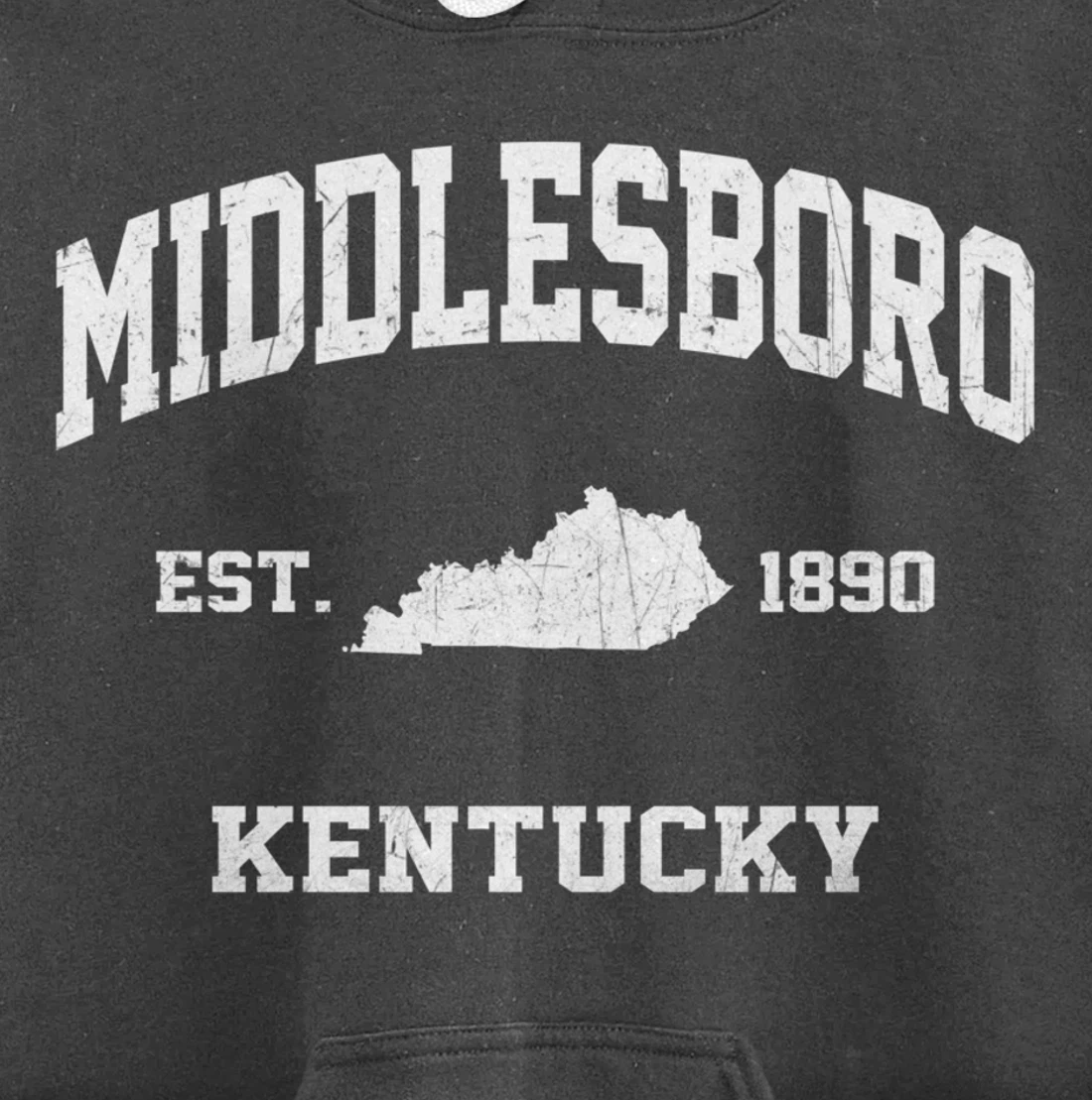 Middlesboro Kentucky KY vintage state Athletic style Pullover Hoodie