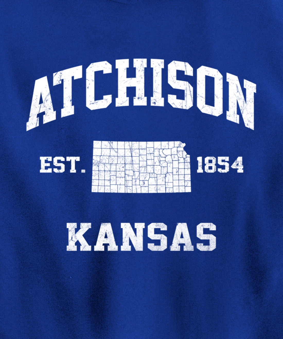 Atchison Kansas KS vintage State Athletic style Pullover Hoodie