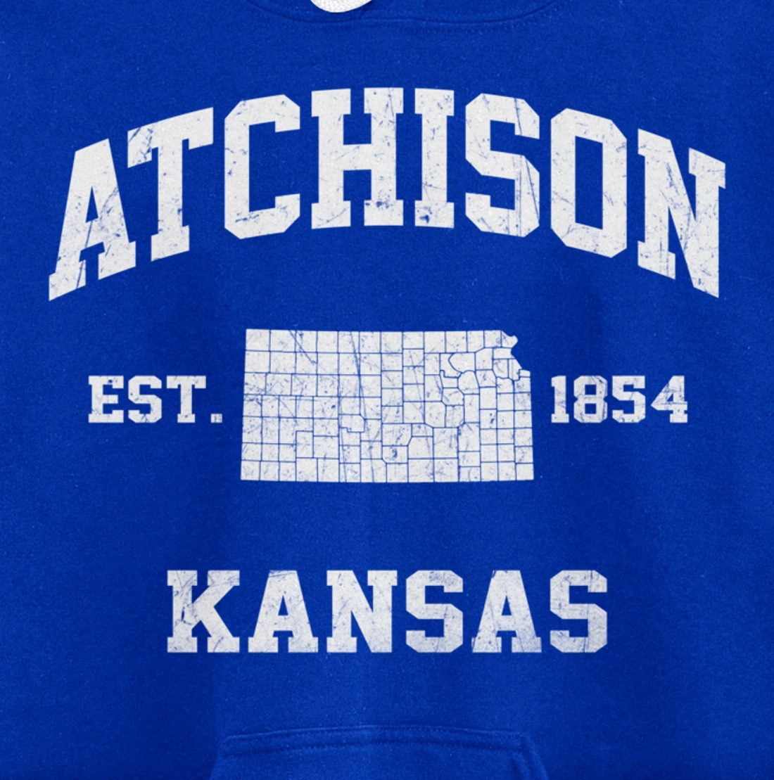 Atchison Kansas KS vintage State Athletic style Pullover Hoodie