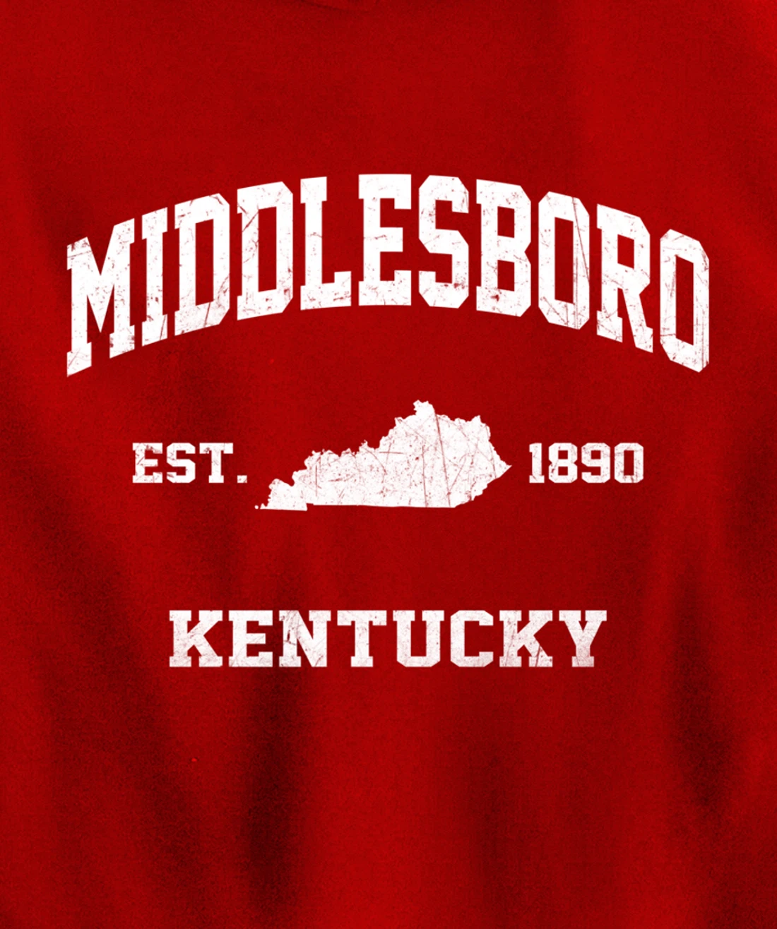 Middlesboro Kentucky KY vintage state Athletic style Pullover Hoodie