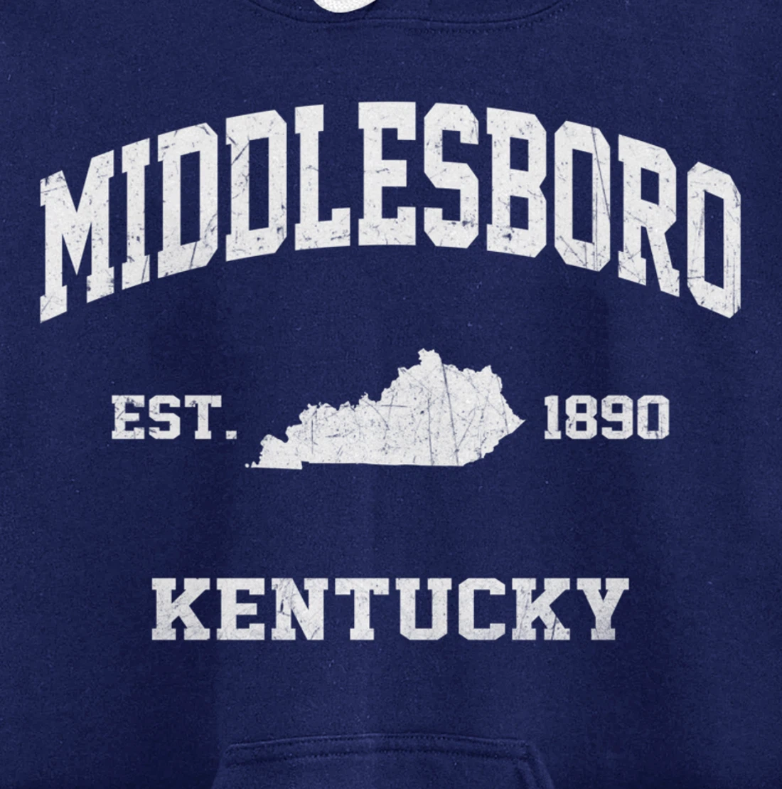 Middlesboro Kentucky KY vintage state Athletic style Pullover Hoodie