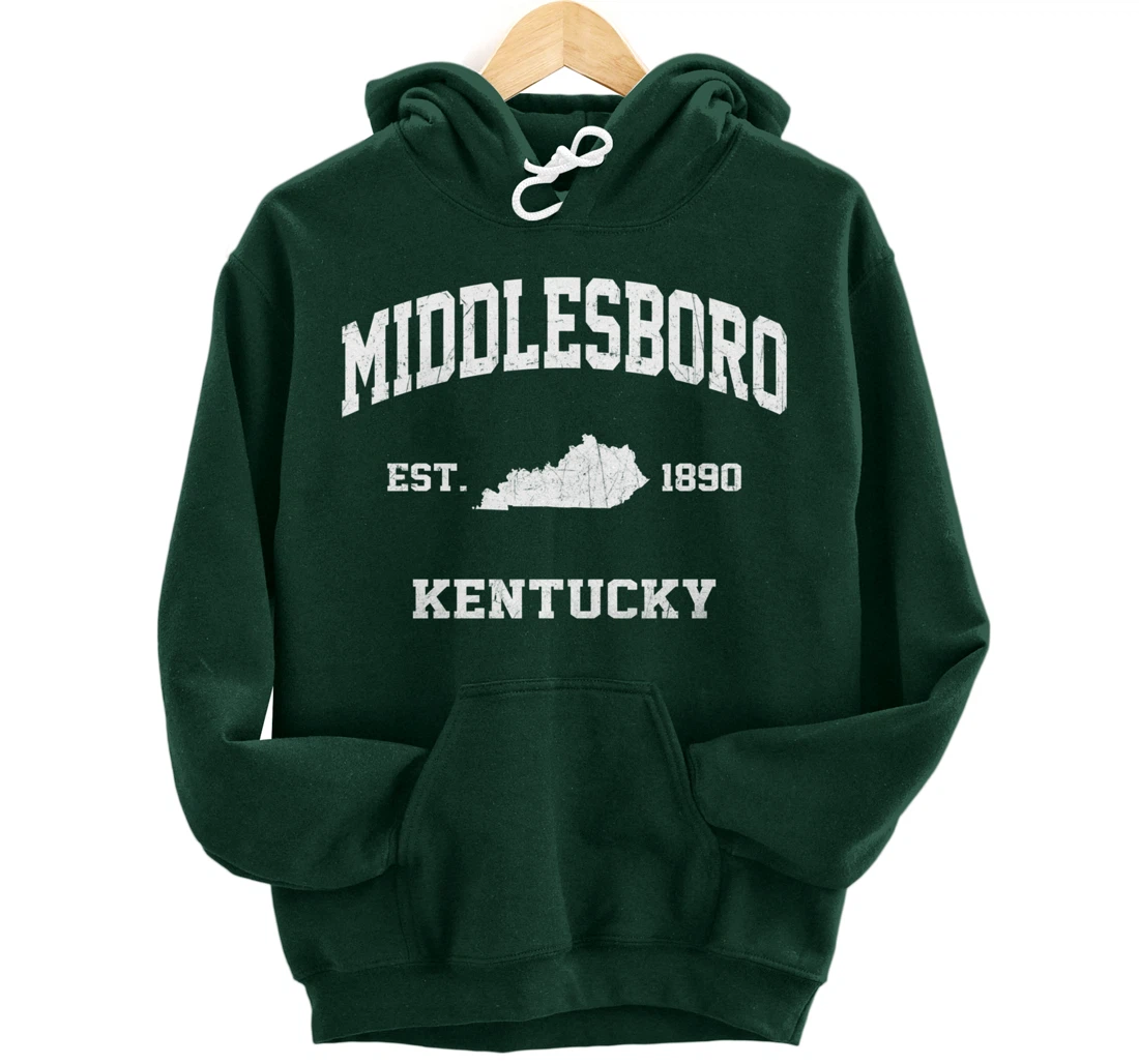 Middlesboro Kentucky KY vintage state Athletic style Pullover Hoodie