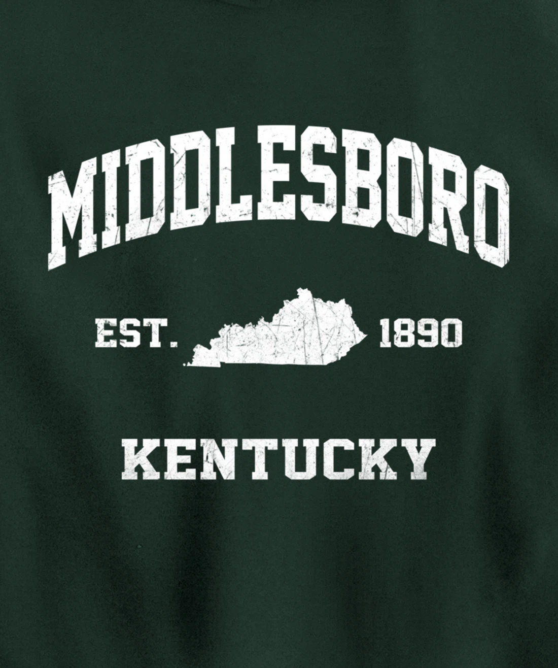 Middlesboro Kentucky KY vintage state Athletic style Pullover Hoodie