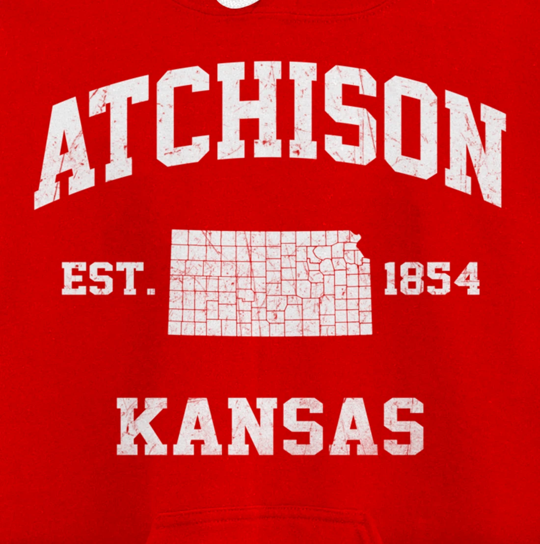 Atchison Kansas KS vintage State Athletic style Pullover Hoodie