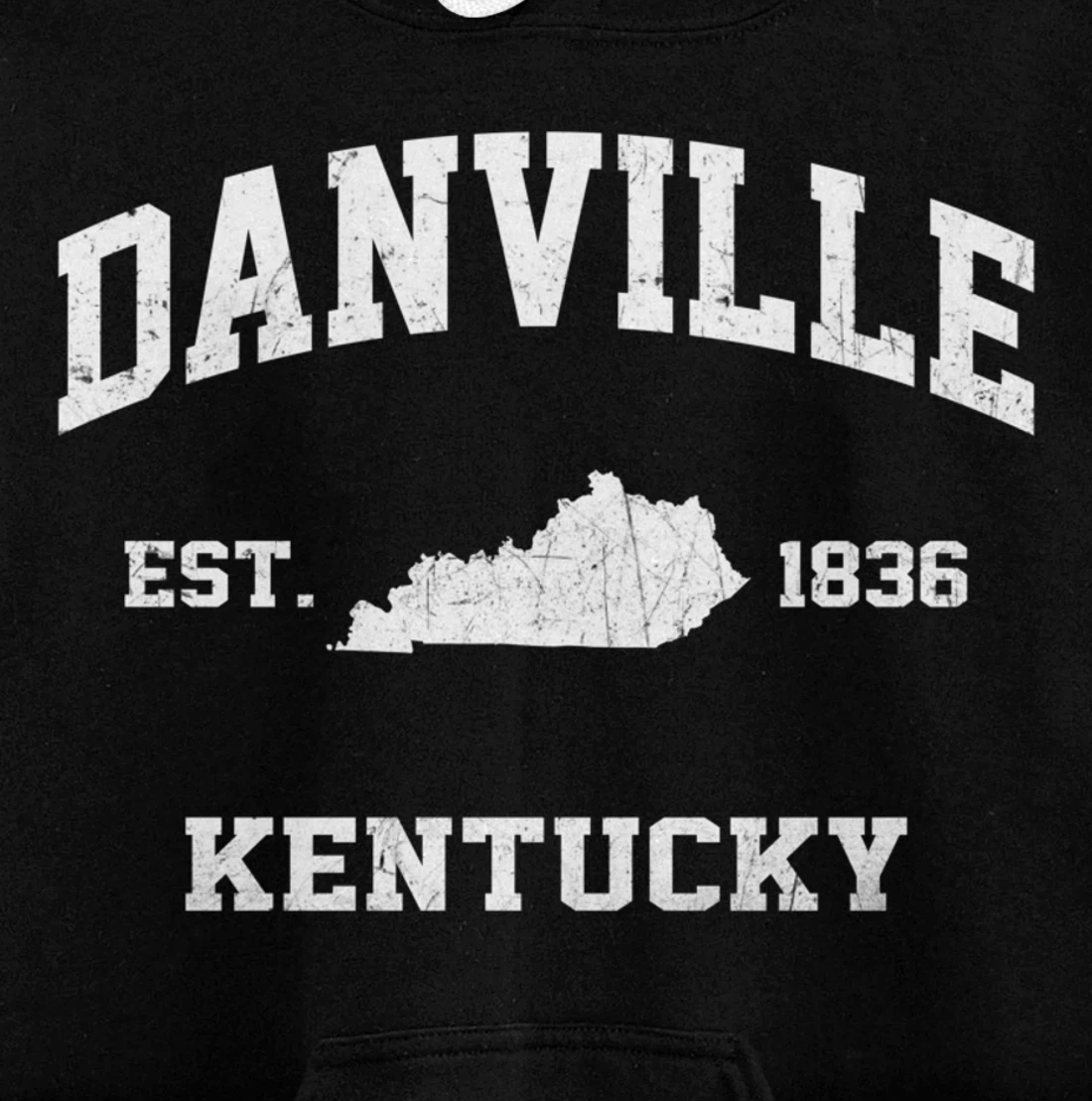 Danville Kentucky KY vintage state Athletic style Pullover Hoodie