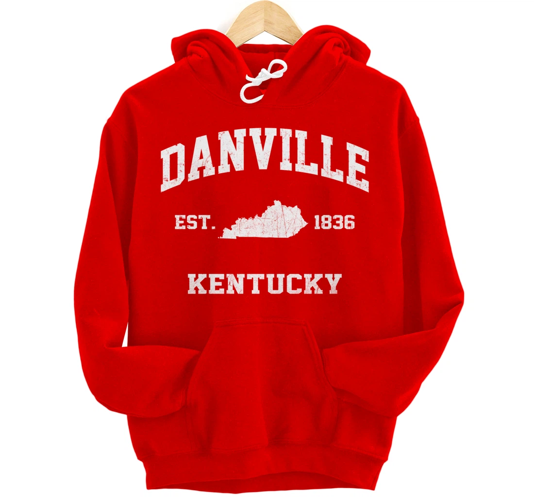 Danville Kentucky KY vintage state Athletic style Pullover Hoodie