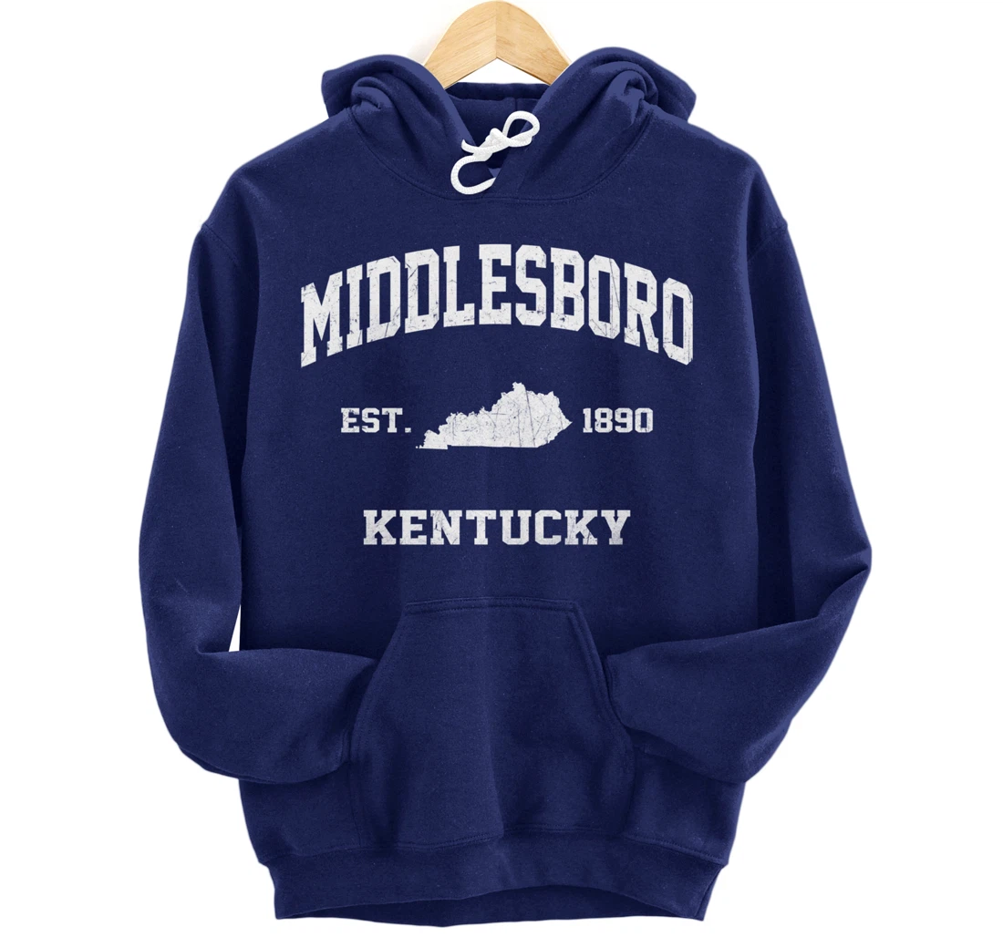 Middlesboro Kentucky KY vintage state Athletic style Pullover Hoodie
