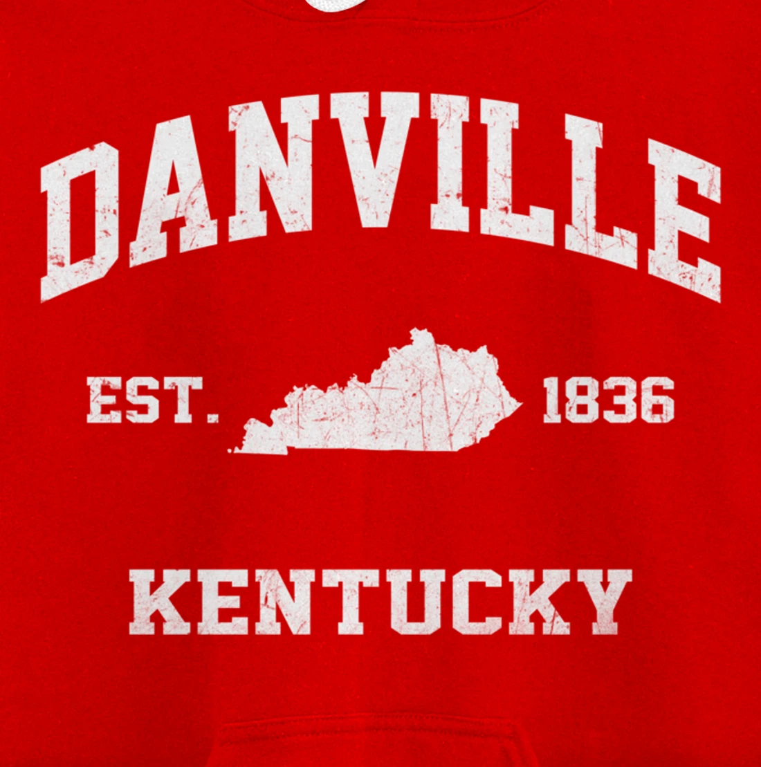 Danville Kentucky KY vintage state Athletic style Pullover Hoodie