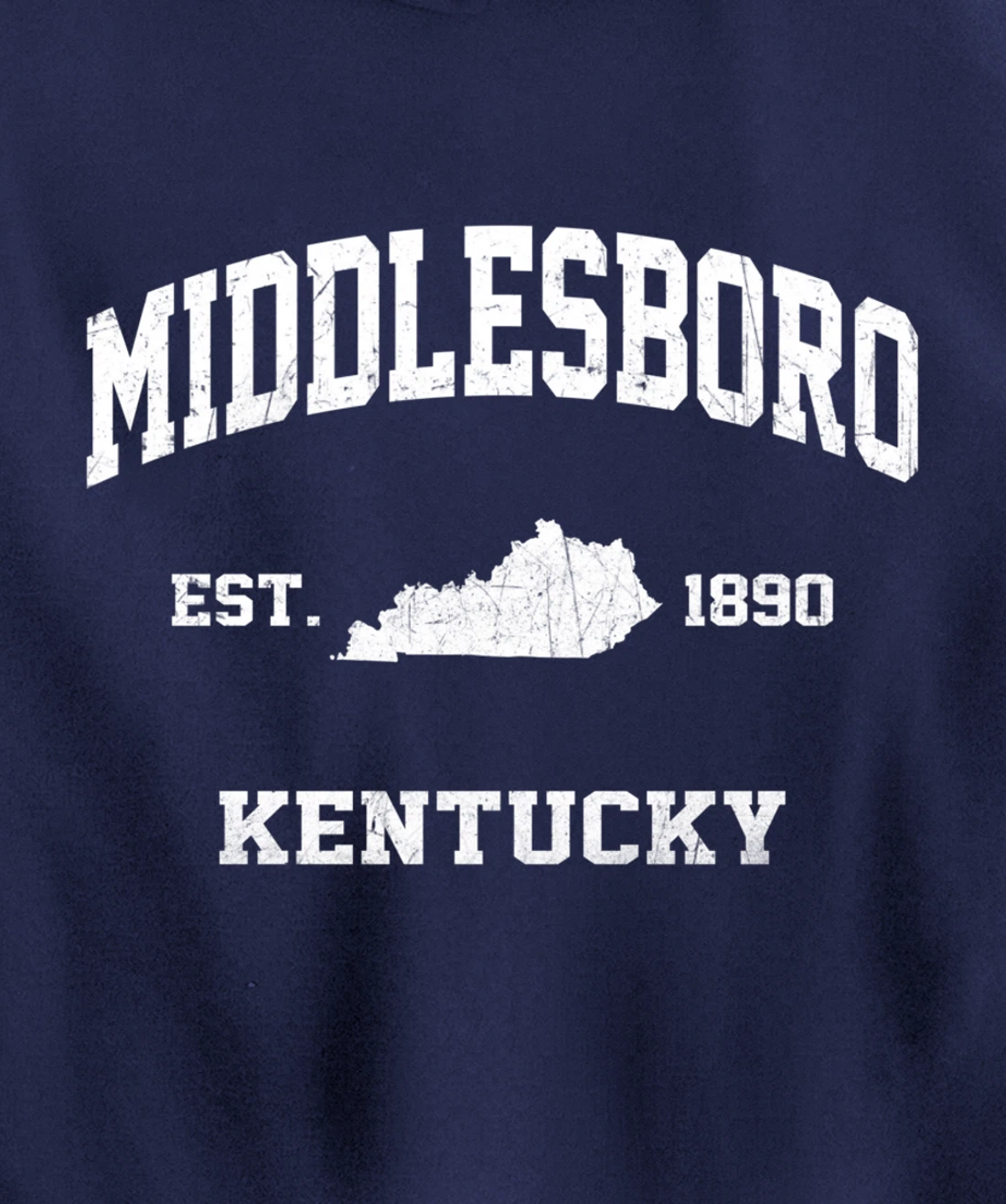 Middlesboro Kentucky KY vintage state Athletic style Pullover Hoodie