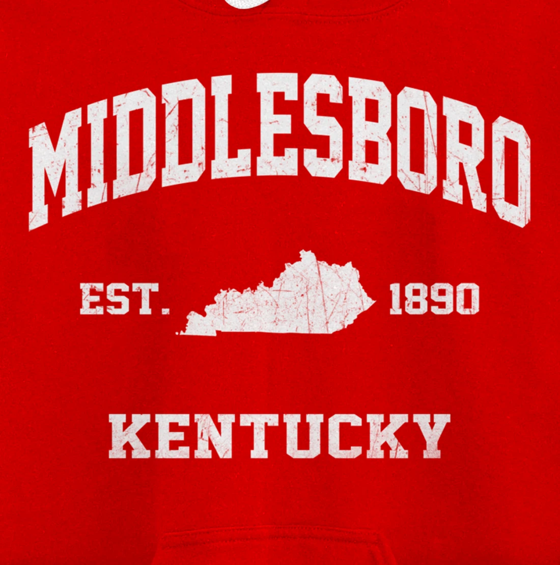 Middlesboro Kentucky KY vintage state Athletic style Pullover Hoodie