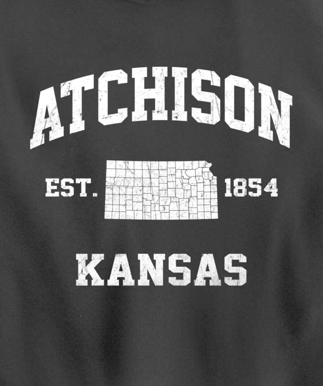 Atchison Kansas KS vintage State Athletic style Pullover Hoodie