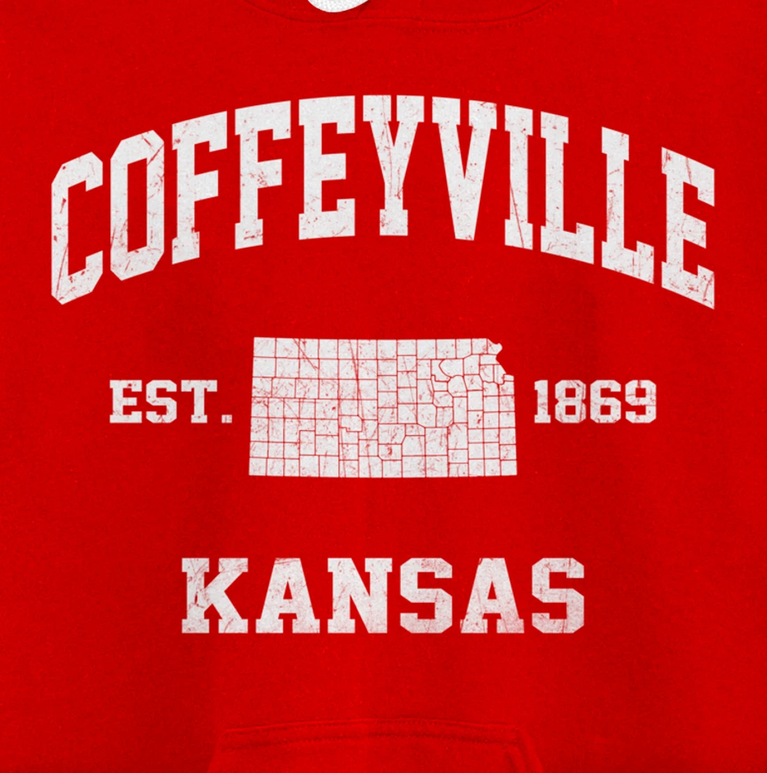 Coffeyville Kansas KS vintage State Athletic style Pullover Hoodie