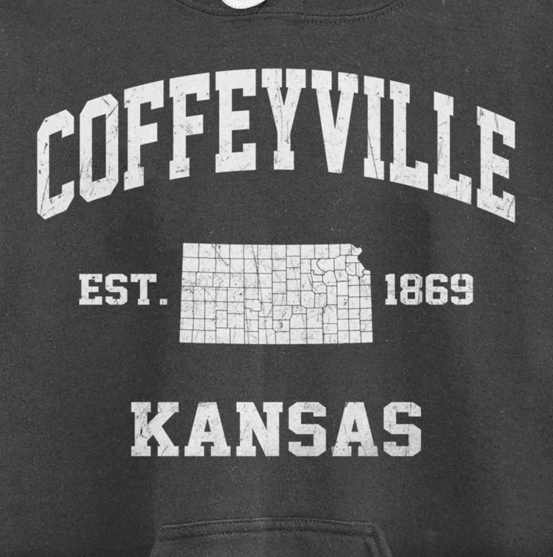 Coffeyville Kansas KS vintage State Athletic style Pullover Hoodie