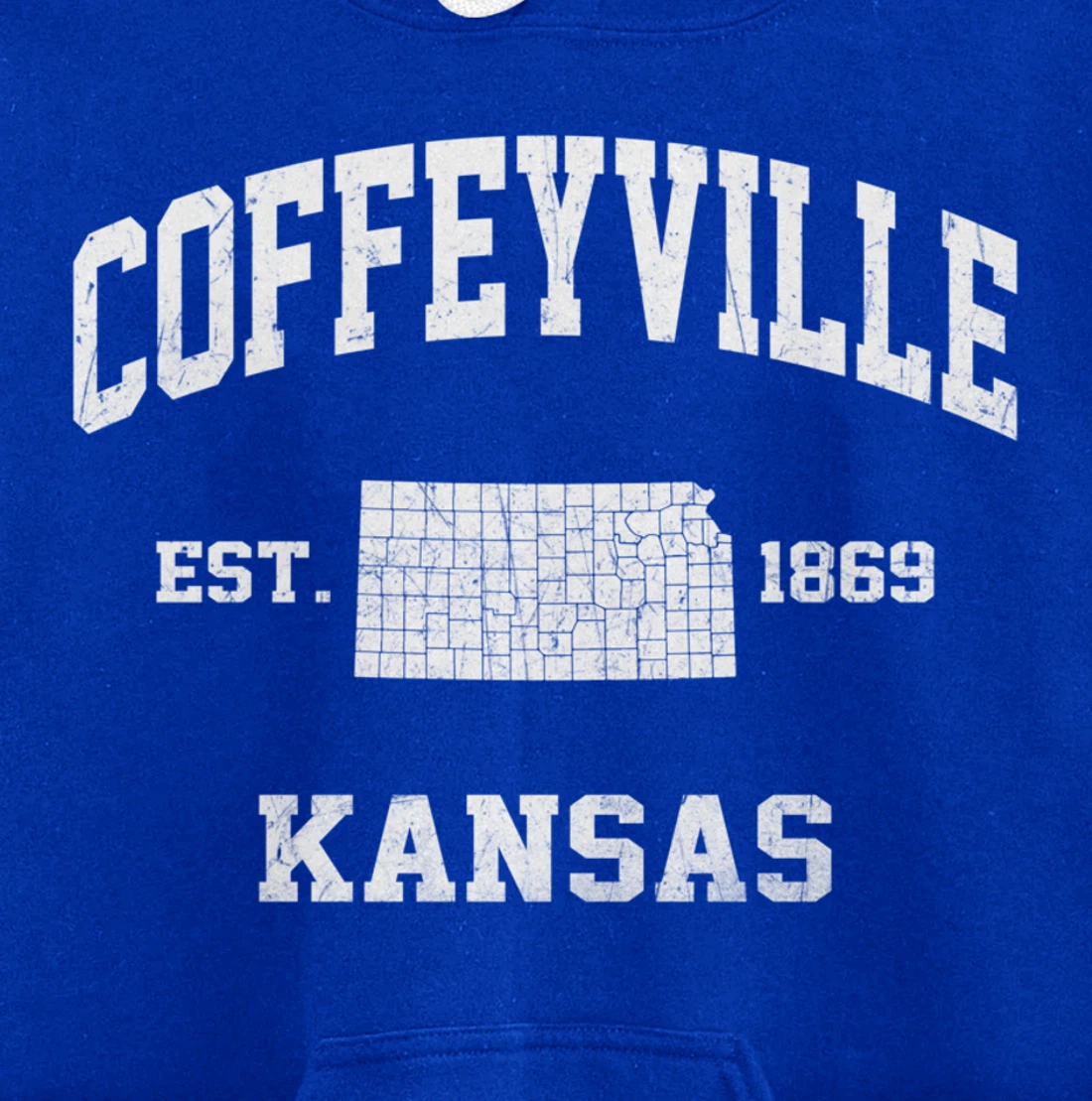 Coffeyville Kansas KS vintage State Athletic style Pullover Hoodie