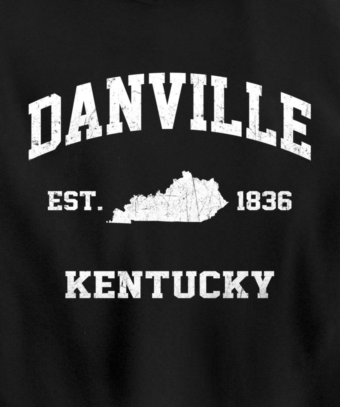 Danville Kentucky KY vintage state Athletic style Pullover Hoodie