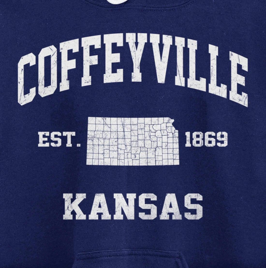 Coffeyville Kansas KS vintage State Athletic style Pullover Hoodie
