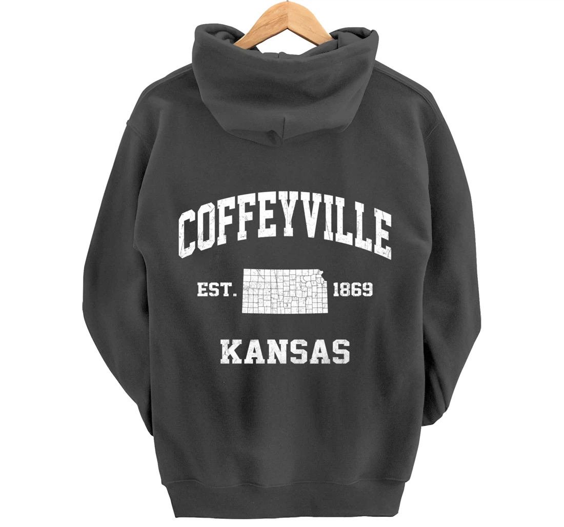 Coffeyville Kansas KS vintage State Athletic style Pullover Hoodie