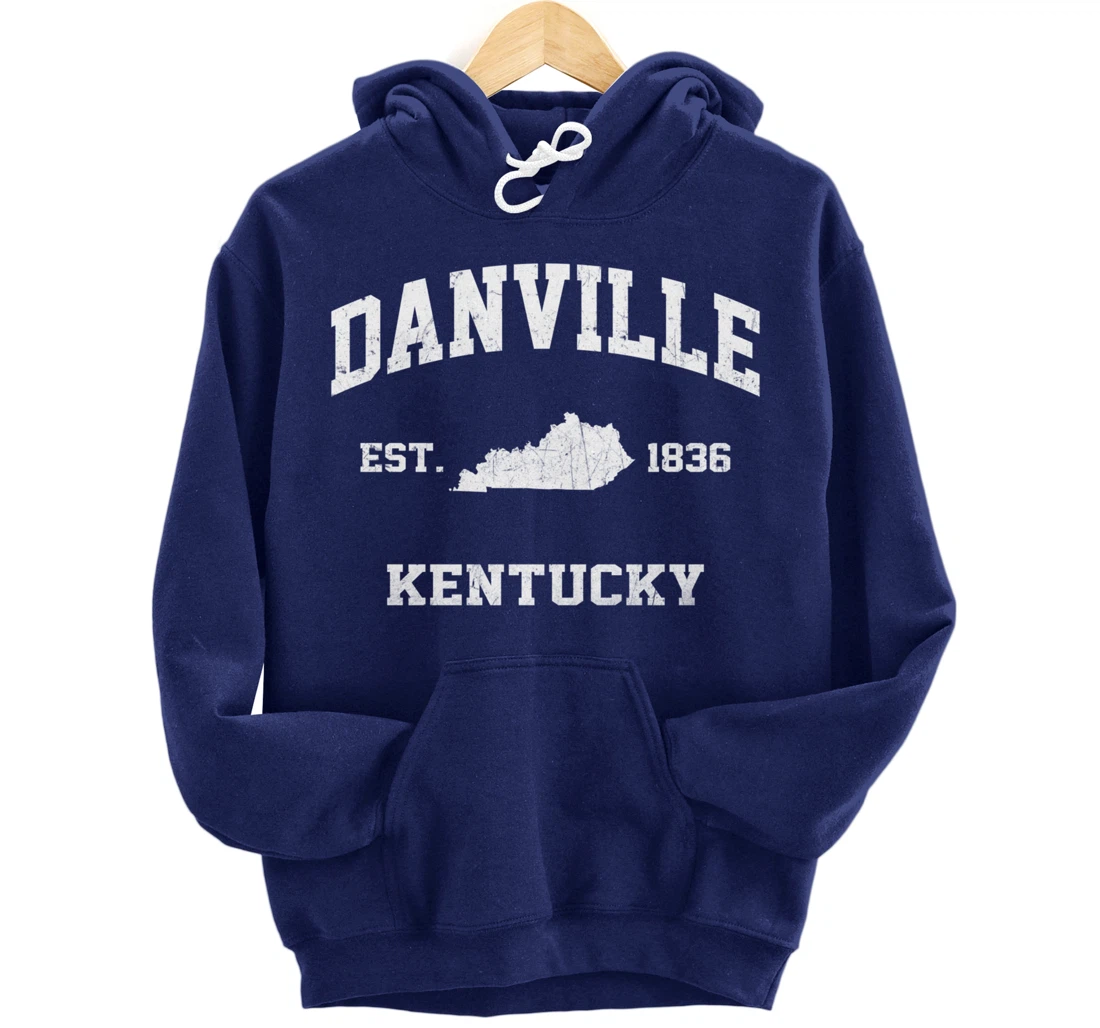 Danville Kentucky KY vintage state Athletic style Pullover Hoodie