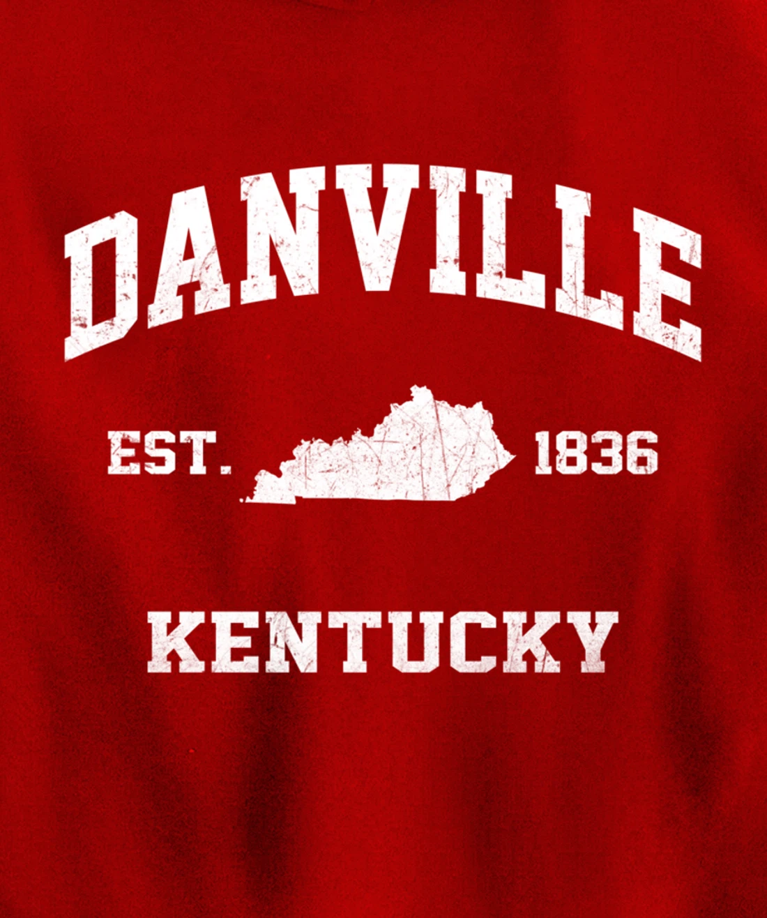 Danville Kentucky KY vintage state Athletic style Pullover Hoodie