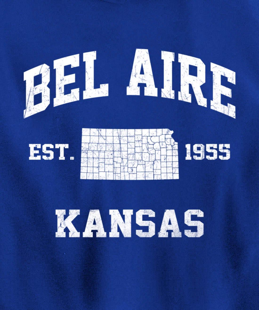 Bel Aire Kansas KS vintage State Athletic style Pullover Hoodie