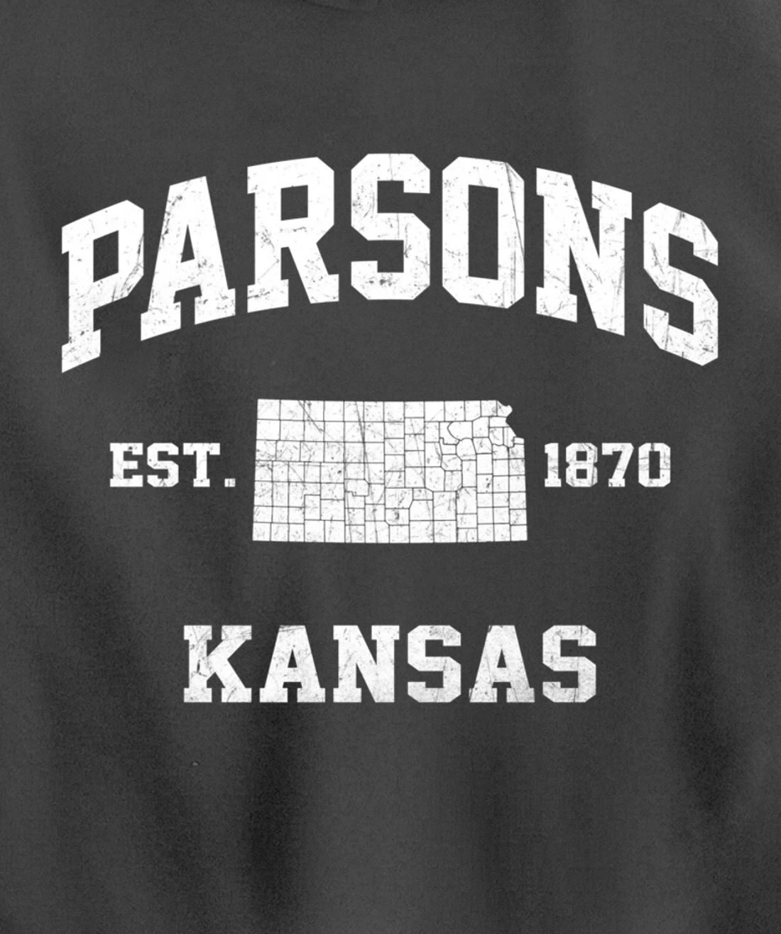 Parsons Kansas KS vintage State Athletic style Pullover Hoodie